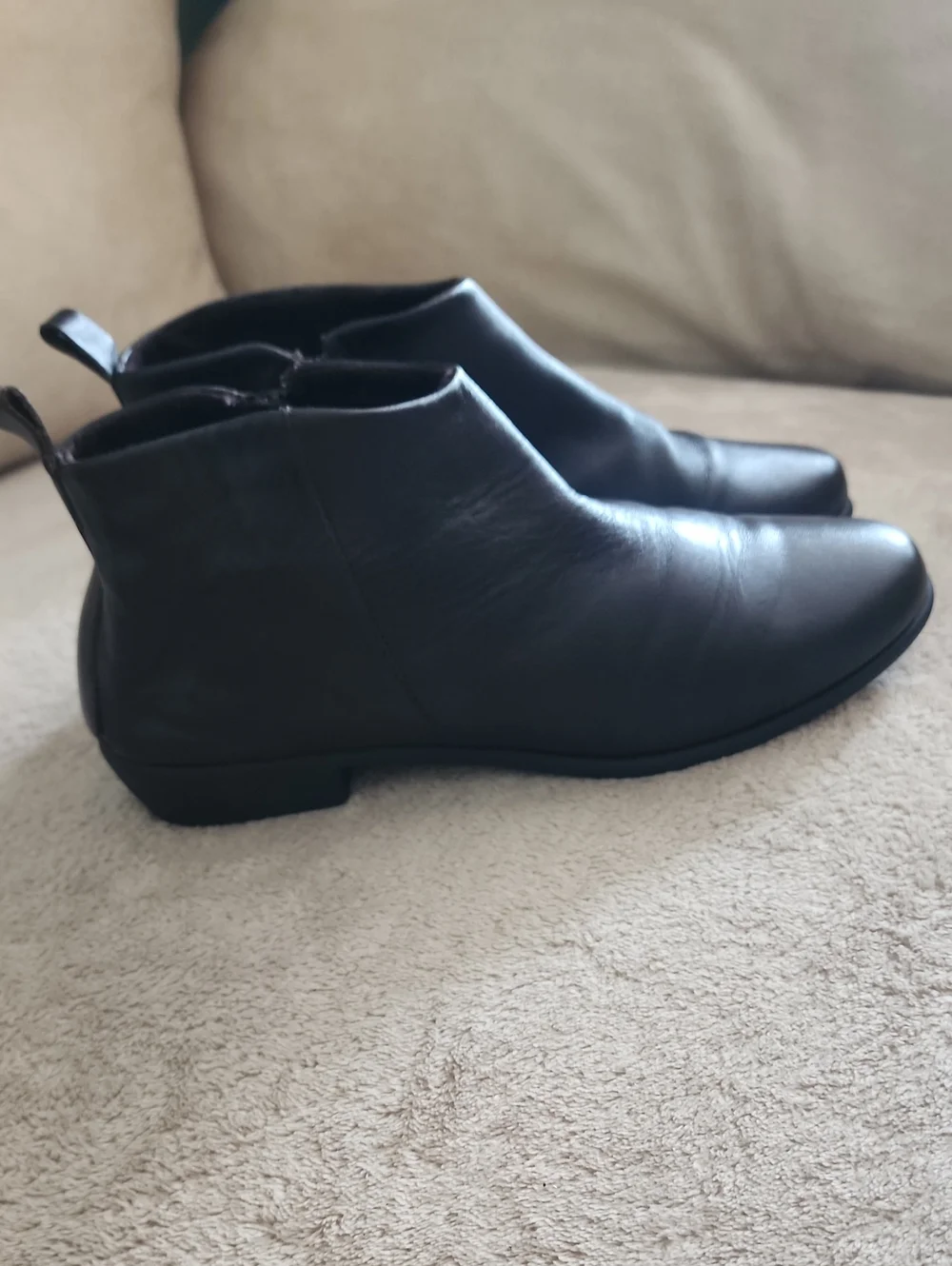 Classic Black Leather Ankle Boots